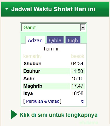 Jadwal Waktu Shalat log200414